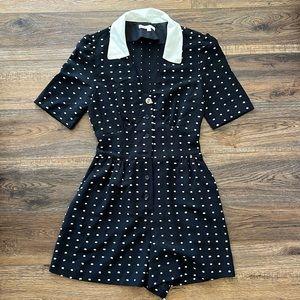 Maje polka dot jumpsuit